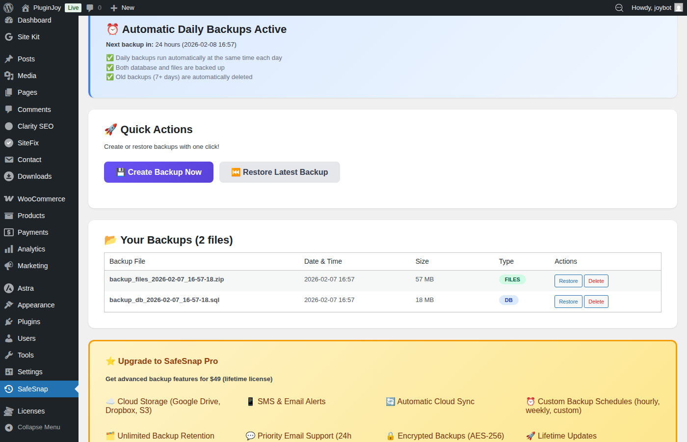 Cloud storage integration