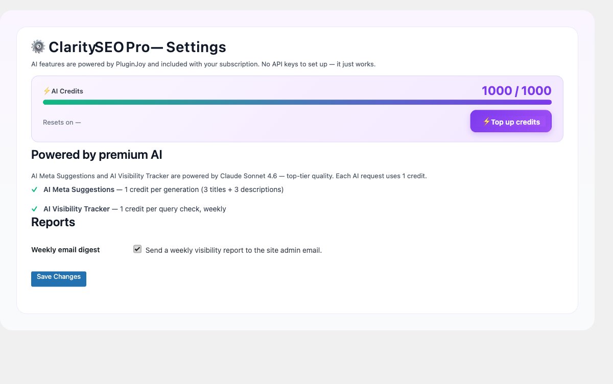 Premium AI credits balance with monthly quota